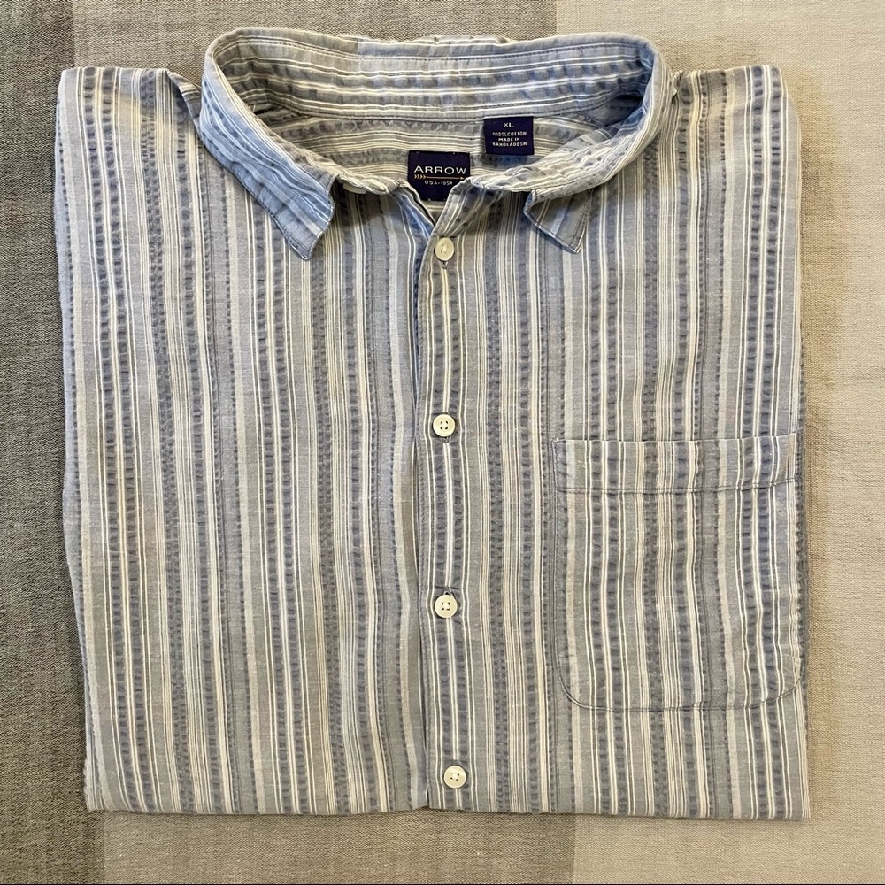 Men’s Vintage Short Sleeve Button Down Shirt